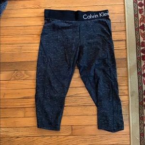 calvin klein dark heather gray cropped leggings